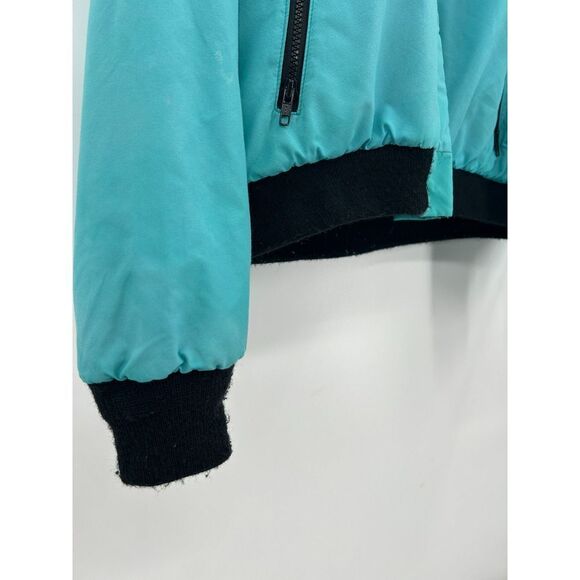 WOOLRICH Mens Teal Blue Vintage Retro Full Zip Fleece Lined Outdoor Jacket Large - Picture 7 of 7